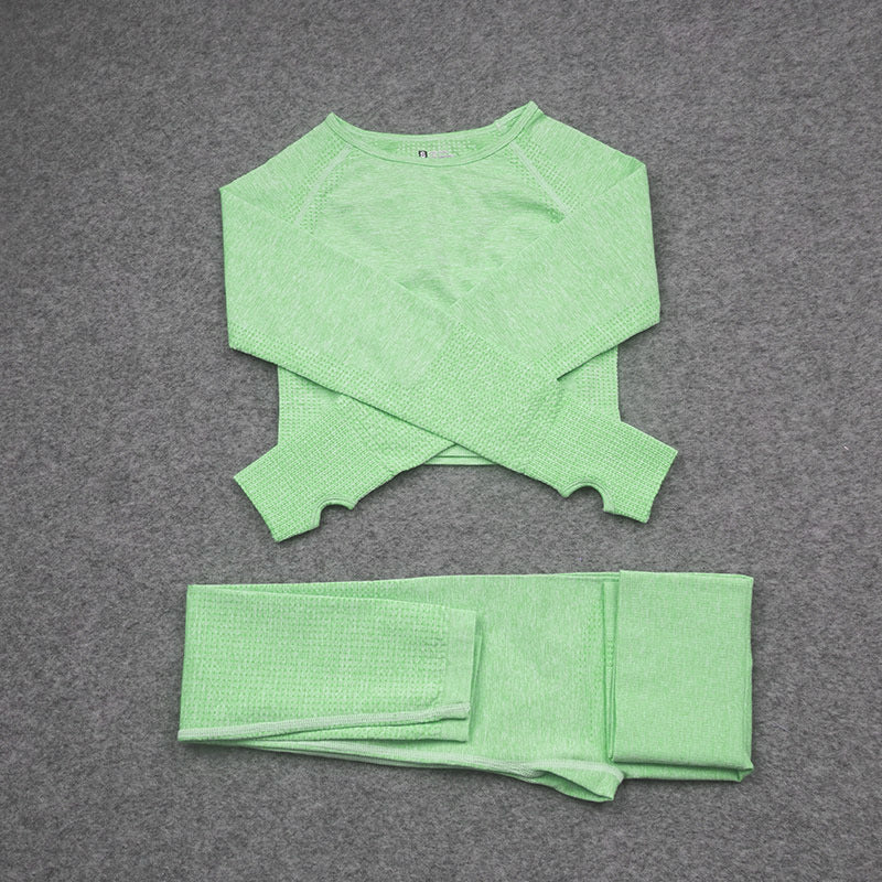 Jacquard Seamless Yoga Wear Suit