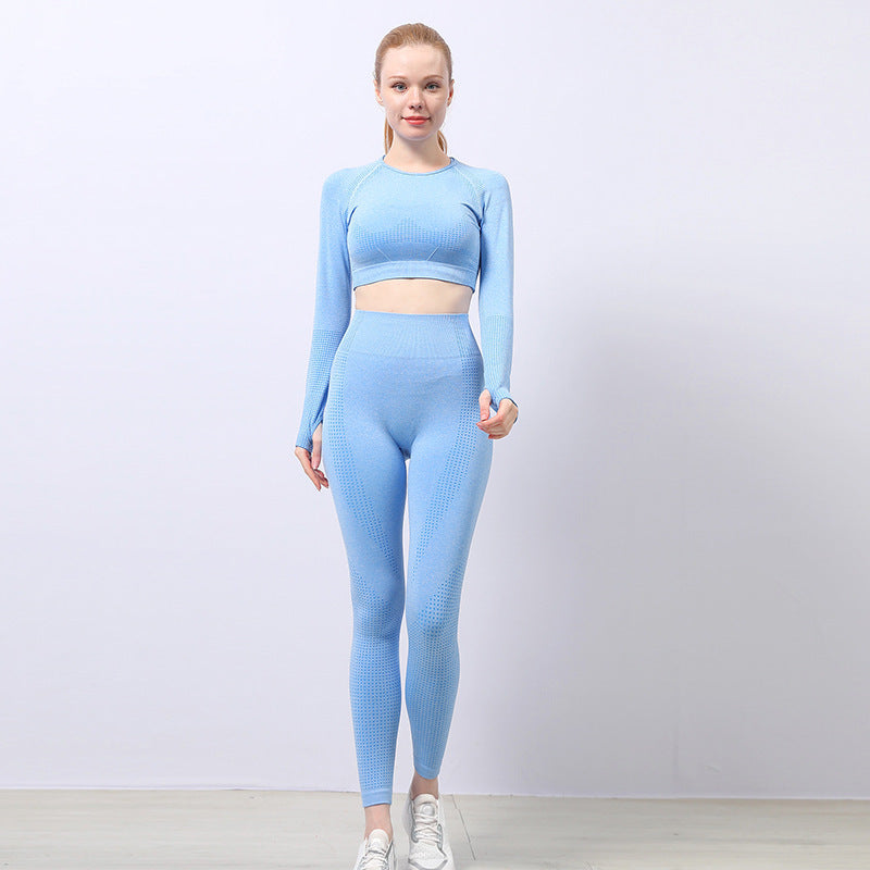 Jacquard Seamless Yoga Wear Suit