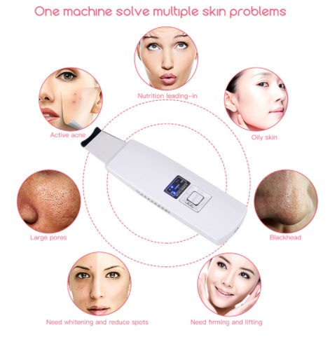 Ultrasonic Skin Scrubber Face Cleanser