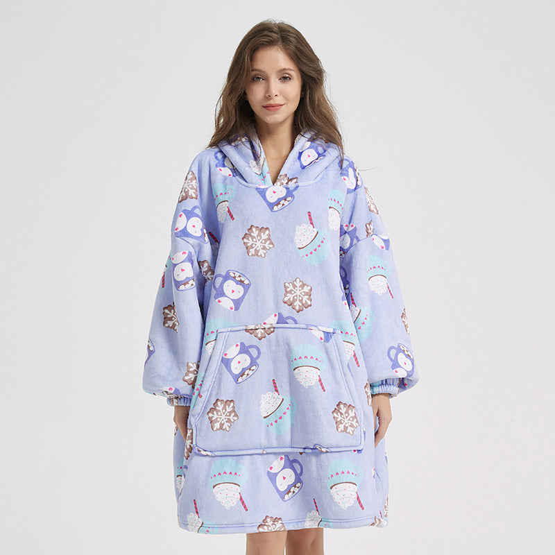 Cute Print Hoodies Sweater Winter Thickened